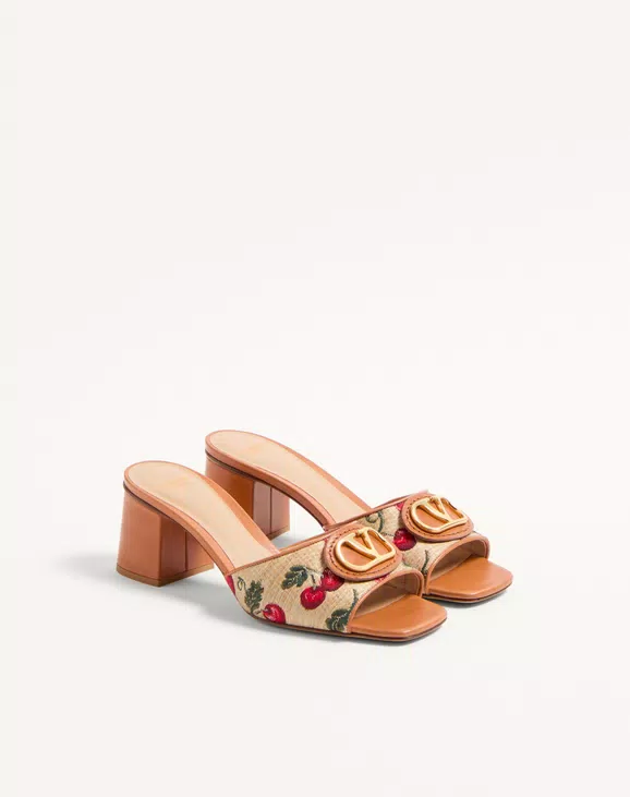 Valentino Vlogo Signature Cherryfic Slide Sandal 60Mm - Image 7